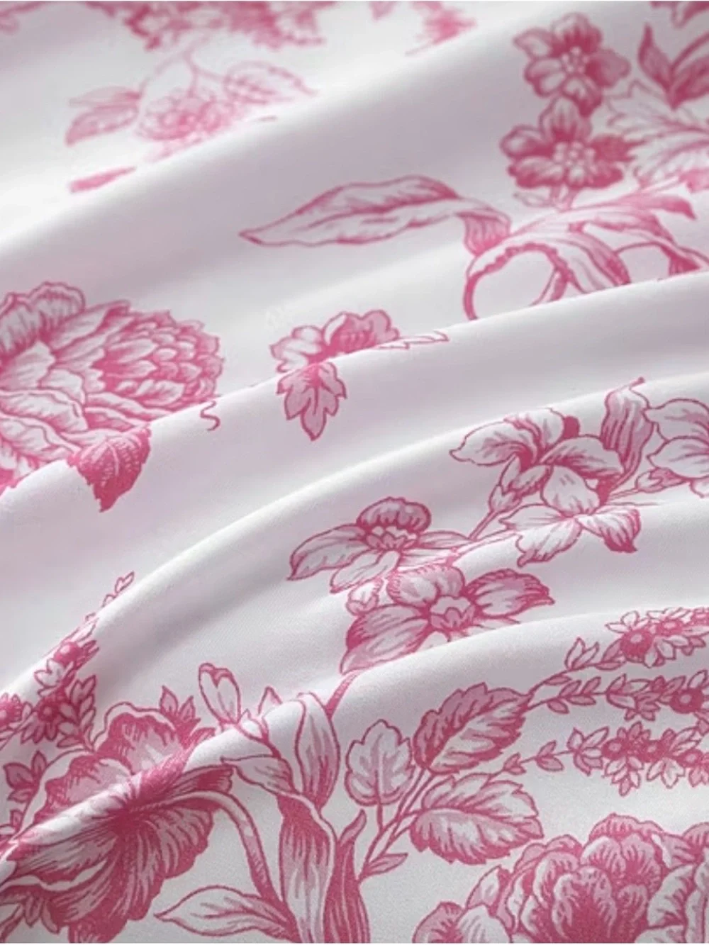 Charming Elegant TWIN XL PINK Toile Sheet Set ~. Shabby Chic Cottage Vibe